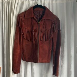 Vintage Brown Fringe Jacket